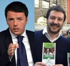 Risultati immagini per renzi contro salvini