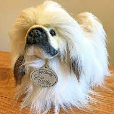 Aurora Classic Pekingese Plush White Fluffy Dog Stuffed Animal Top Quality Aurora