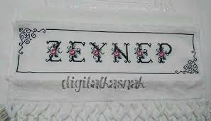 Etamin Havlu Cross Stitch Towel Isimli Havlu Kanavice Havlu Elde Nakis Kanavice Kanavice Tasarimlari