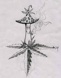 The easiest way to draw a pot leaf. Im Going To Draw This Trippy Drawings Psychedelic Drawings Drawings