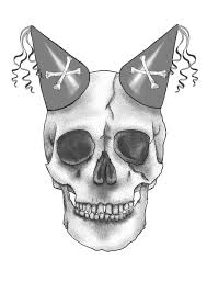 Party Skull Gothic Birthday Card Illustration Skull Gothicart Skullart Card Illustration Skulls Drawing Skull Illustration