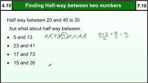 I'm looking for an along the way stopover accommodation. 4 10 Halfway Midpoint Between Two Numbers Quick Method Basic Maths Core Skills Level 4 Youtube