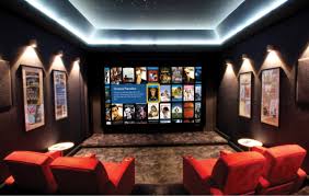 Marvelous Media Room Illumination Electronic House
