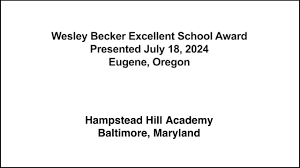 2024 Wesley Becker Excellent School Award