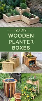 20 Diy Wooden Planter Boxes For Your Yard Or Patio Con Imagenes Decoraciones De Jardin Jardineria En Macetas Jardines
