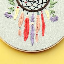 Cross stitch doesn't have to be difficult or overwhelming. Dream Catcher Hand Embroidery Gulush Threads