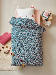 Superbe imprimé de feuillage stylisé dans des tonalités de vert.caractéristiques de la housse de couette ycata : Parure Housse De Couette Taie D Oreiller Enfant Chat Waou Bleu Multicolore Vertbaudet