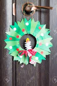 Christmas Wreath With A Candle Made By Own Hands Children S Stock Photo Picture And Royalty Free Image Image 89932721