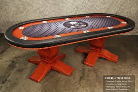 Check Out The Custom Graphics On This Bbo Poker Tables Rockwell Poker Table This Would Make A Good Game Table Www Bbop Custom Table Poker Table Table Games