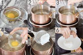 A Photo Showing Steps On How To Poach An Egg Poached Eggs Party Food Appetizers Healthy Breakfast Recipes