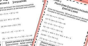 Multi Step Equations And Inequalities Escape Room Using Google Forms Distance Learning Video Math Activities Math Resources High School Math Activities