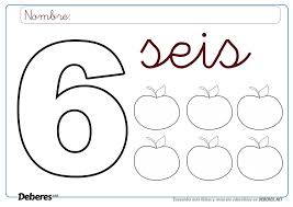 Numero 6 Para Colorear