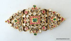 Vintage Antique 20k Gold Gemstone Armlet Bracelet South India Bb Ecl Handmade Gold Jewellery Gold Jewelry Outfits Jewelry Bracelets Gold