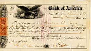 Bank of america and its affiliates consider for employment and hire qualified candidates without regard to race, religious creed, religion, color, sex, sexual orientation, genetic information, gender, gender identity, gender expression, age, national origin, ancestry, citizenship, protected veteran or disability status or any factor prohibited by law, and as such affirms in policy and practice. Bank Of America Historische Alte Aktien Und Wertpapie