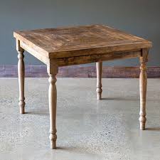 Reclaimed Wood Square Table In 2020 Square Wood Table Square Dining Tables Antique Dining Tables