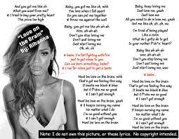 Love On The Brain Lyrics Rihanna Just Love Me Putting Me Together Lyrics