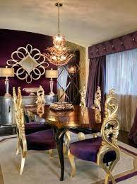 Pin By Kathleen Burtschi On Home Decor Purple Dining Room Gold Dining Room Dining Room Contemporary