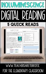 Bioluminescence Digital And Printable Reading Comprehension Distance Learning Quick Reads Nonfiction Reading