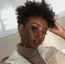 Beautiful Dark Skin Girl With Curly Hair Natural Hair Styles Melanin Beauty Short Natural Hair Styles