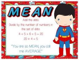 Min Max Median Mean Mode Range Posters Superhero Themed Superhero Theme Math Instruction Math Classroom