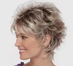 Short Fluffy Layered Stright Dark Roots Blonde Mix Synthetic