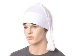 Night Cap White With Tassel Traditional Style Soft Adult Men Women Scrooge  Sleeping Hat Nightcap Indoor Winter Hat Christmas Gift Him Her