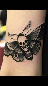 Deaths Head Moth Tattoos Traditional Tattoo Leg Tattoos