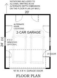 Minimum dimensions for those that hope to have room for three cars average costs for a minimum sized 3 car detached garage are between $45,000 and $57,000. 2 Car Garage With Attic Plan 480 1a 10 Walls 10 X 24 By Behm Design