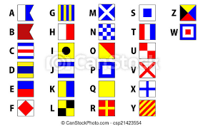 The qra…quz code range includes phrases applicable to all services and is allocated to the international telecommunications. International Maritime Signal Flags Sea Alphabet Collection Canstock