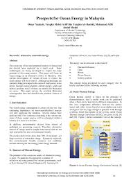 Which means its already in theaters now. Pdf Prospects For Ocean Energy In Malaysia Omar Yaakob Academia Edu