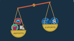 a scale with import on one side and export on the other