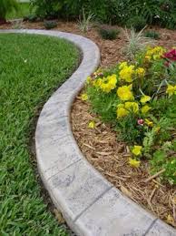 Stamped Concrete Garden Edge Concrete Garden Edging Concrete Landscape Edging Garden Edging