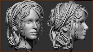 Artstation Zbrush Hair Curve Brush Resources Zbrush Hair Zbrush Hair Brush