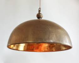 Dome Brass Pendant Lamp Shade Hammered Brass Kitchen Island Etsy In 2021 Brass Pendant Lights Kitchen Copper Lighting Copper Pendant Lights Kitchen