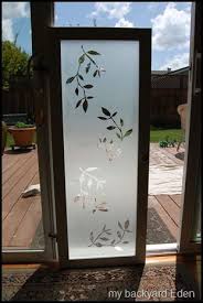 Remodelaholic Faux Frosted Glass Tutorial Frosted Glass Window Frosted Glass Spray Glass Design