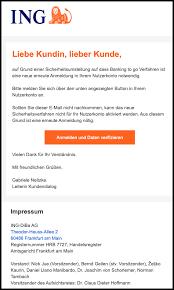 Ingb bank code known as ing bank frankfurt am main. Ing Diba E Mail Sie Haben Eine Neue Mitteilung Ist Phishing