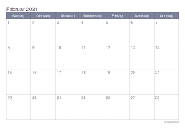 Werfen sie einen blick auf unseren beliebten kalender. Kalender Februar 2021 Zum Ausdrucken Ikalender Org