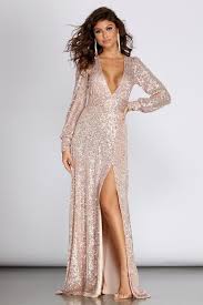 Occasions Windsor Long Sleeve Sequin Dress Long Sleeve Glitter Dress Long Sequin Dress
