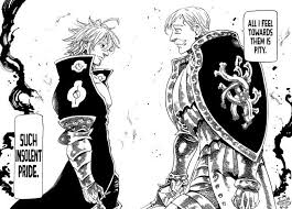 The seven deadly sins「七つの大罪,nanatsu no taizai」 is a manga written and illustrated by nakaba suzuki, and is currently serialized in weekly shōnen magazine. Hey Felix As A Manga Reader I Insist You To Read Seven Deadly Sins Manga Because The Anime Becomes Trash In Season 3 And It Will Ruin The Mood So Go For