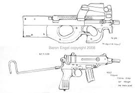 Fn P90 Vz61 Skorpion By Baron Engel Iron Man Art Guns Drawing Guns Sketch