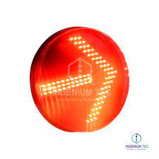 Optica Flecha Led Roja De 300mm Para Semaforos Led