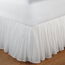 Choose from a feather down cushion with button, or an embroidered square cushion. Voile 15 Bedskirt Twin