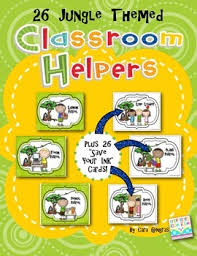 Classroom Helper Chart Jungle Rainforest Themed