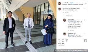 — picture courtesy of nurul hidayah/instagram. Malaysiakini Meeting Ministers Under Mco Zahid S Daughter Tells Critic To Lodge Police Report