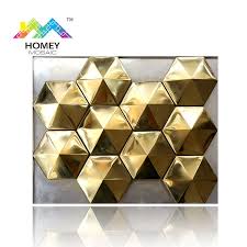 Looking for kitchen backsplash ideas with white cabinets? 2019 Mosaic Kitchen Backsplash Tile Hexagon 3d Stainless Steel Gold Select Mosaic Wall Tile Homey Mosaic