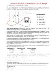Masurarea rezistentei de izolatie alaturi de celelalte probe nedistructive enumerate la cap. Masurarea Rezistentei De Izolatiei A Cablurilor De Energie