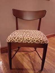 Mid Century Leopard Print Dining Chair Printed Chair Leopard Print Chair Dining Chairs