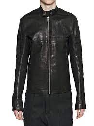 Rick Owens Black New Rover Horse Leather Jacket For Men Lyst Leather Jacket Jackets Asymmetrical Leather Jacket