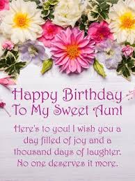 Birthday Greetings For Aunt From Niece Happy Birthday Wishes For Aunt Birthday Card For Aunt Birthday Wishes For Aunt Happy Birthday Aunt