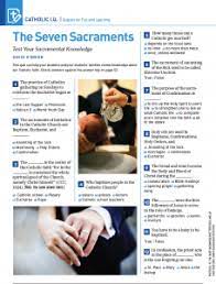 Please, try to prove me wrong i dare you. Catholic I Q Quizzes About The Seven Sacraments Catechist Magazine